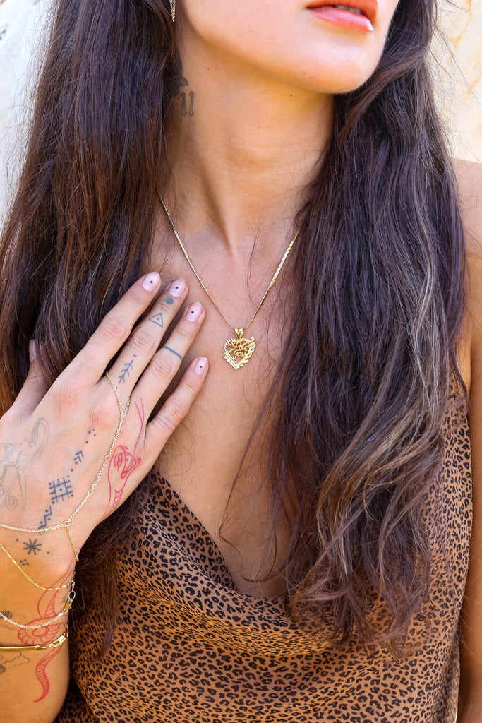 Heather Gardner heart necklace for Valentine's jewelry