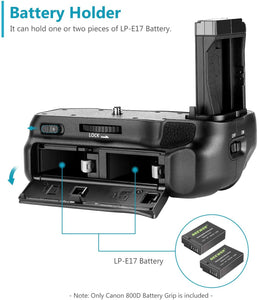 zoet verkiezing achter Battery Grip for Canon EOS 800D/Rebel T7i/77D/Kiss X9i/9000D Camera (B – S  A Camera Land