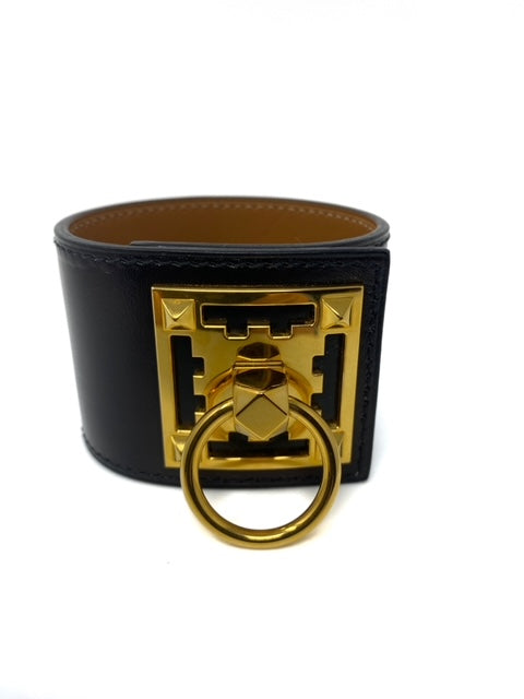 Hermès Kelly black strap in cloth and leather – Maison Vivienne