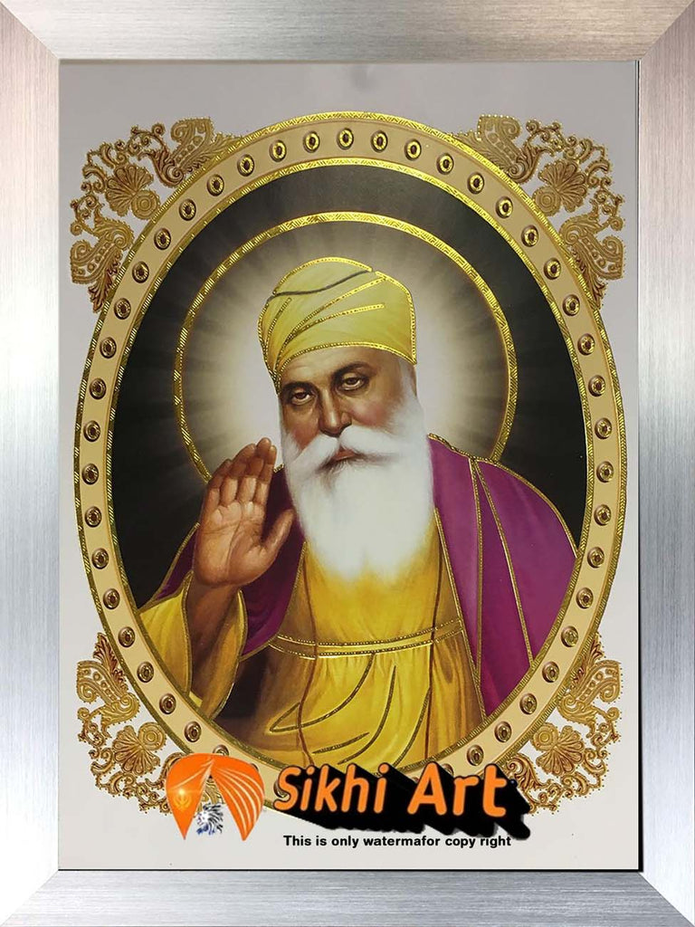 Guru Nanak Dev Ji Orignal Print Frame Founder Of Sikhism In Size - 12 ...