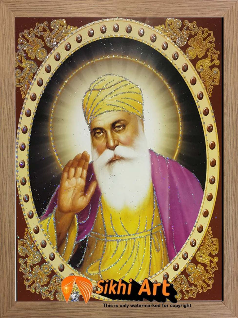 Guru Nanak Dev Ji Picture Frame In Size - 12 X 10 – SikhiArt