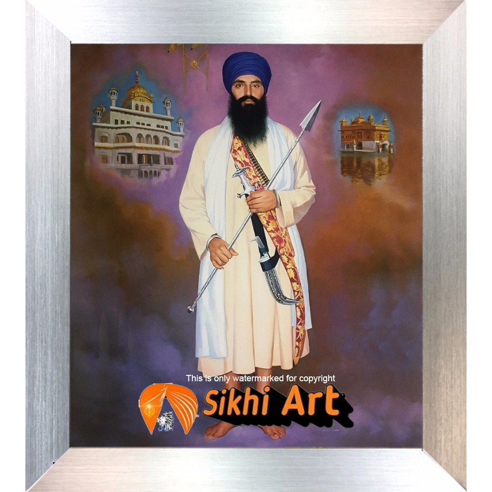 Sant Jarnail Singh Bhindranwale With Golden Temple Picture Frame ...