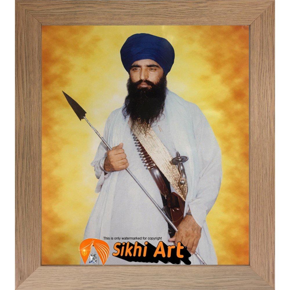 Sikh Leader Sant Jarnail Singh Bhindranwale Picture Frame 10 X 8 ...