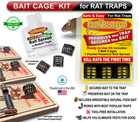 bait cage kit contents and traps shown