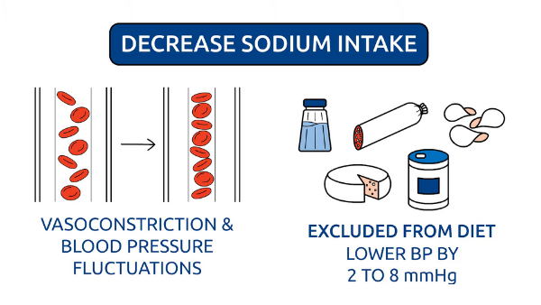 To avoid hypertension in the future decrease sodium intake