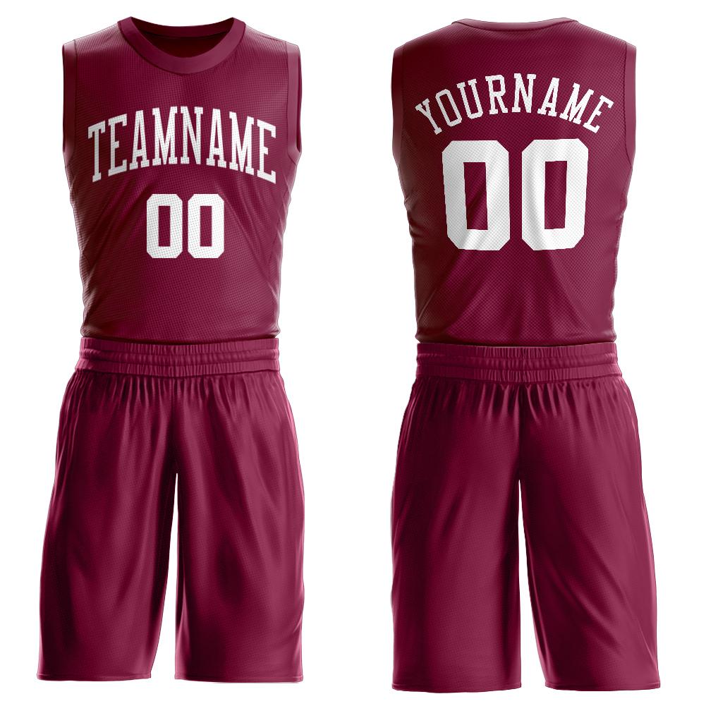 maroon and white jersey