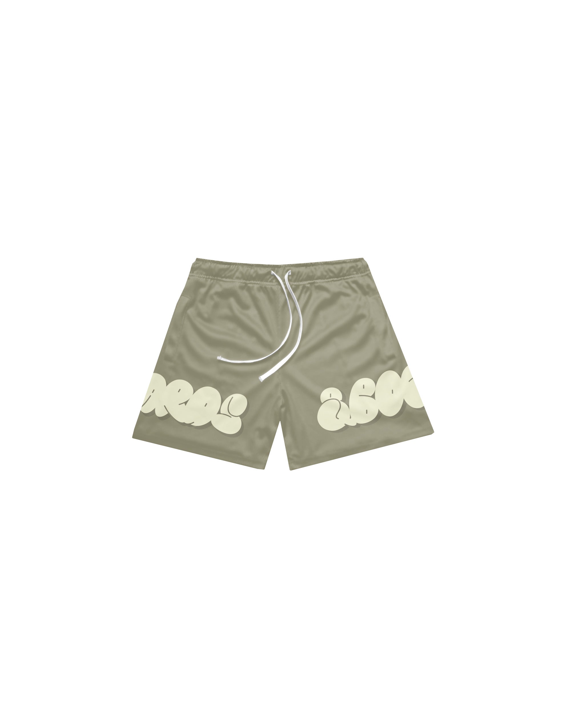 Light Olive Bubble Graffiti 6" Range Shorts