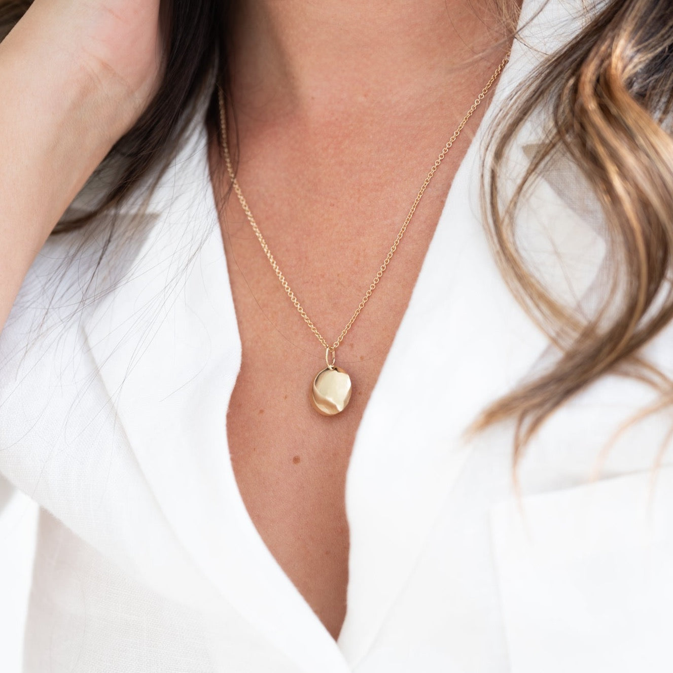 The Mini Puff Pendant Necklace – Yearly Company