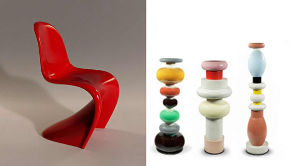 Phanton Chair und Beispiele für die Designs von Ettore Sottsass