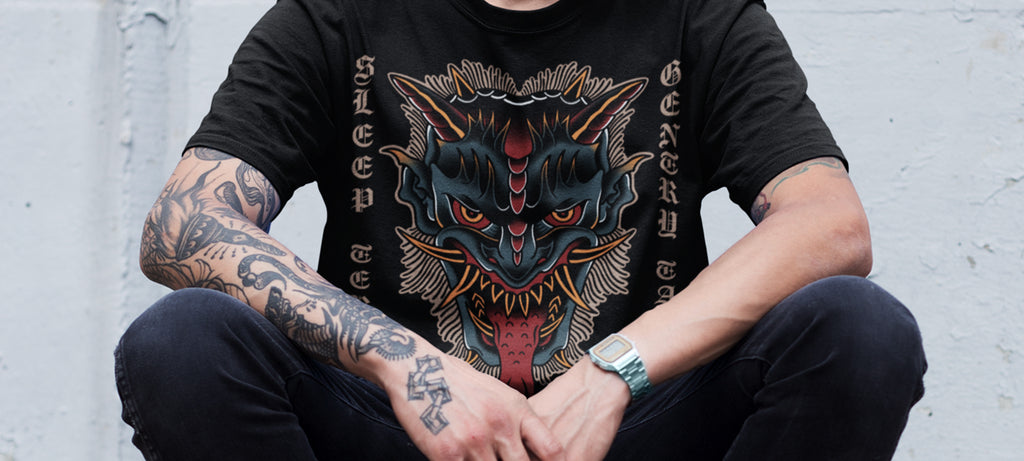 sleep terror clothing black occult t-shirt codex gigas