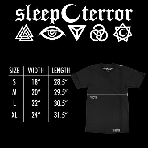 Sleep Terror Size Chart