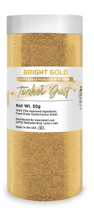 Tinker Dust Edible Glitter Refill Jar- Bright Gold
