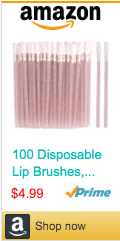 100 Disposable Lip Brushes, Lipstick Applicator, Lip Gloss Wands Pink Tbestmax