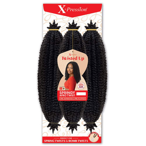 xpression springy afro twist hair