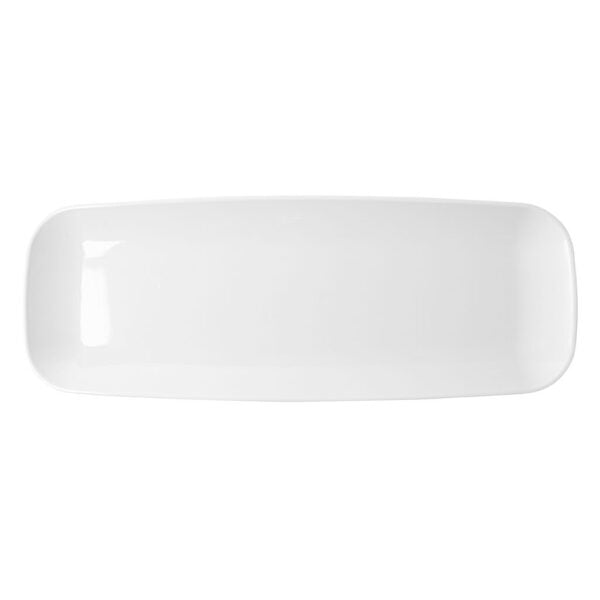 Organic White Square 14″ Plastic Serving Tray