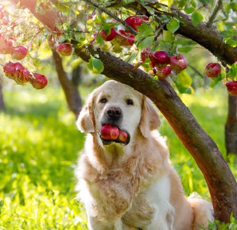 Can a dog eat an apple?