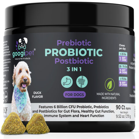 Googipet 3 in 1 Probiotic Chews for Dogs