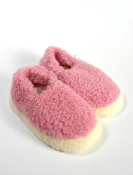 Merino Wool Slippers Pink - The Donegal 