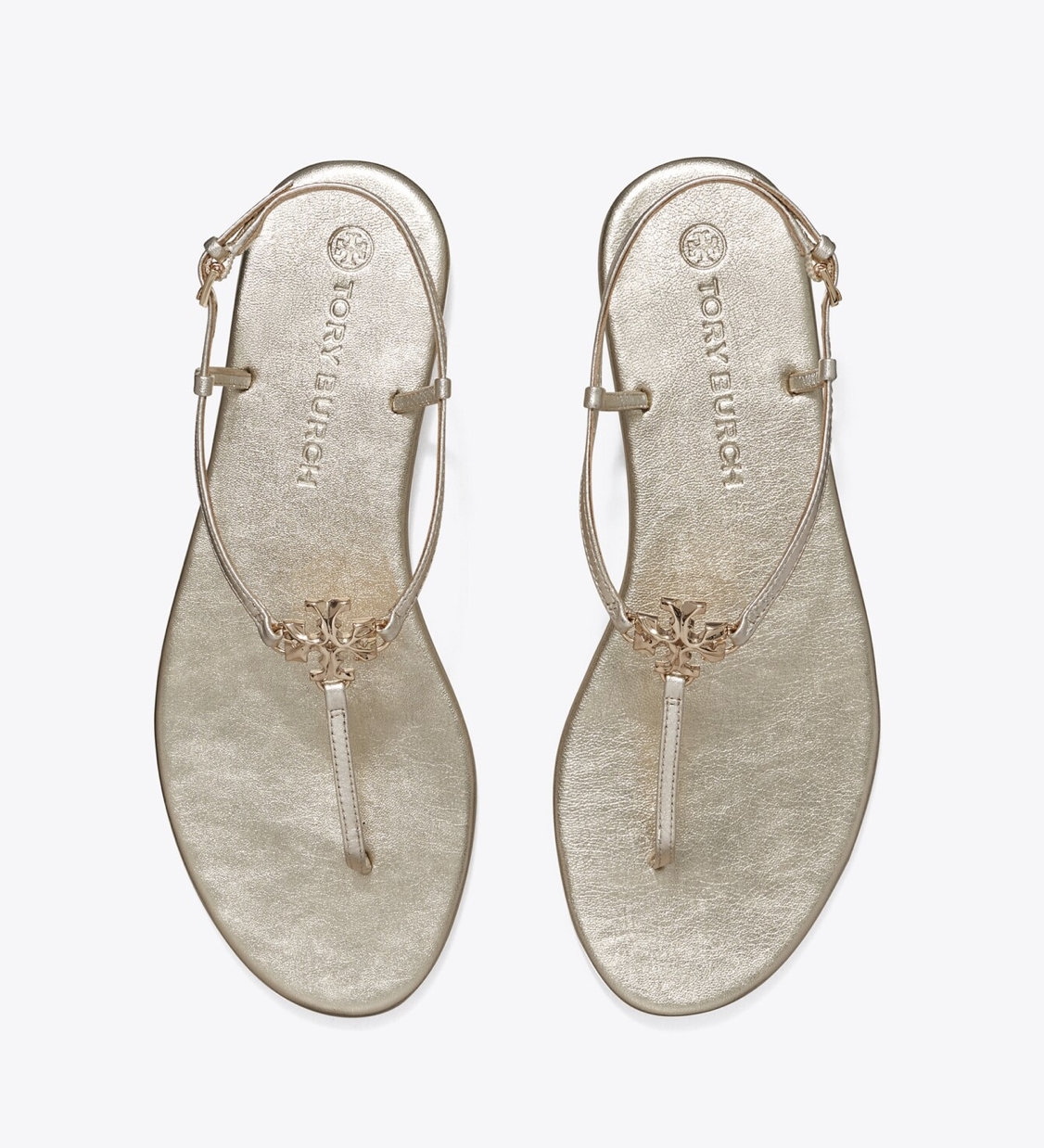 Tory Burch Capri Strap Sandal- Spark Gold | Lola Saratoga