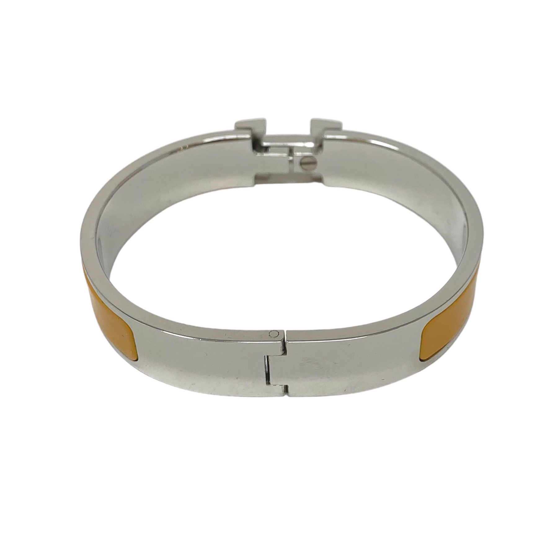 hermes silver h bracelet