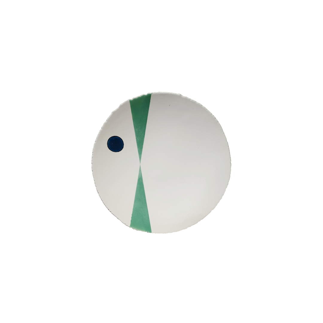 Agnes Sandahl | Mikado Dinner Plate in Light Green/Blue eye