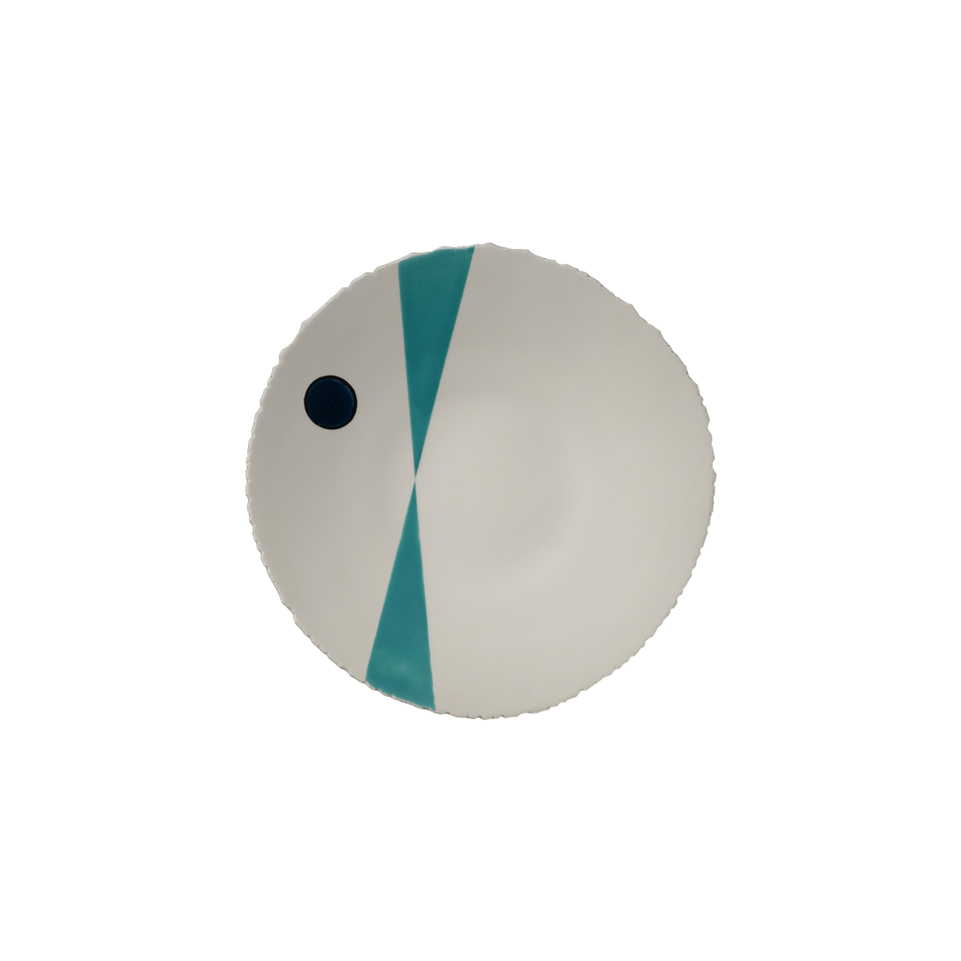 Agnes Sandahl | Mikado Dinner Plate in Turquoise/Blue eye