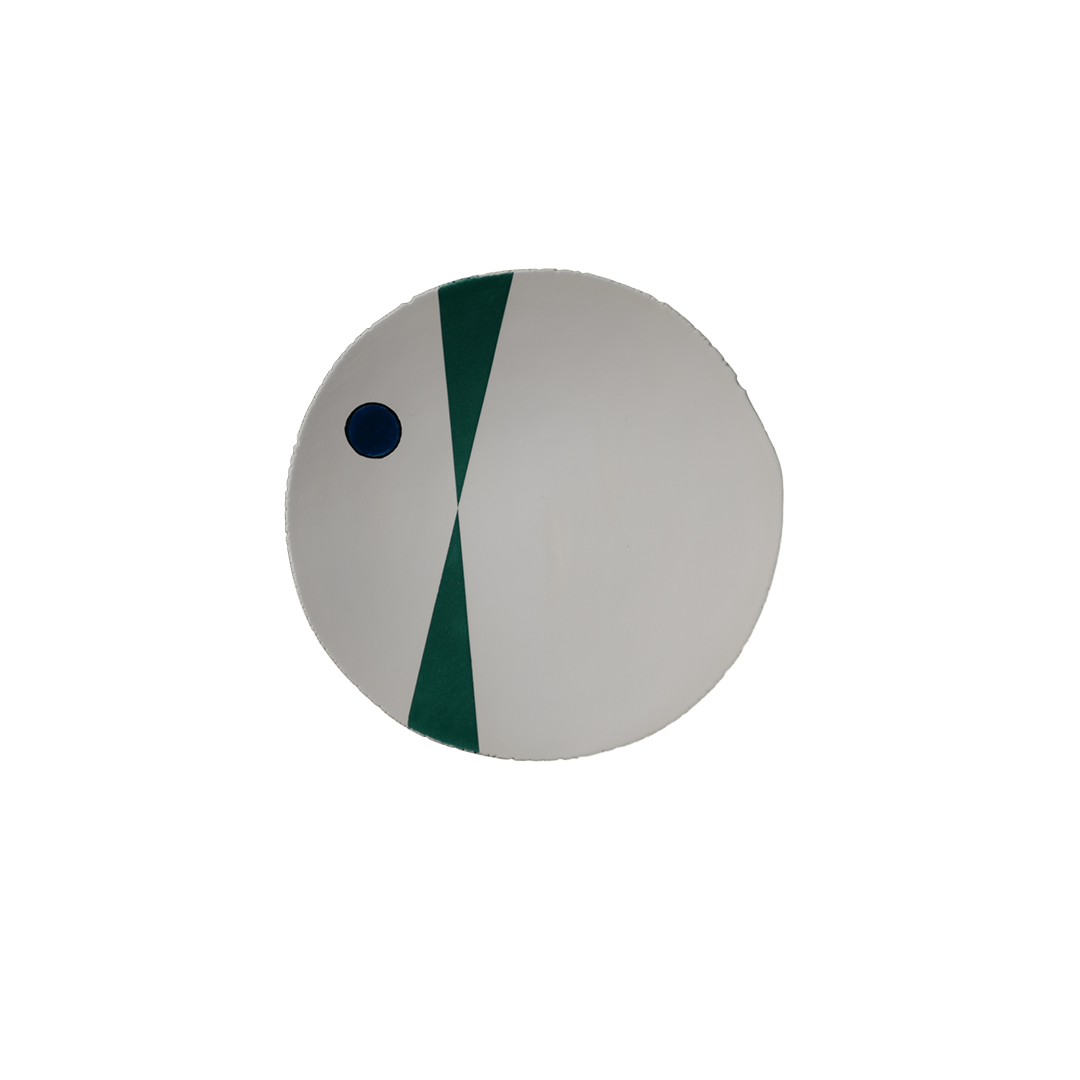 Agnes Sandahl | Mikado Dinner Plate in Dark Green/Blue Eye