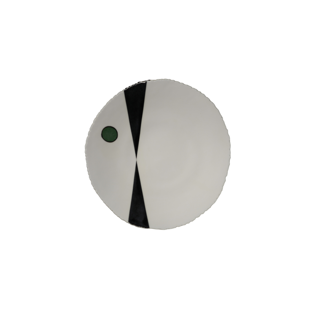 Agnes Sandahl | Mikado Dinner Plate in Black/Green eye