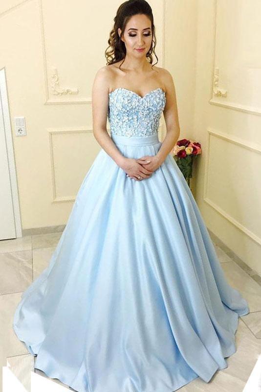 blue modest prom dresses