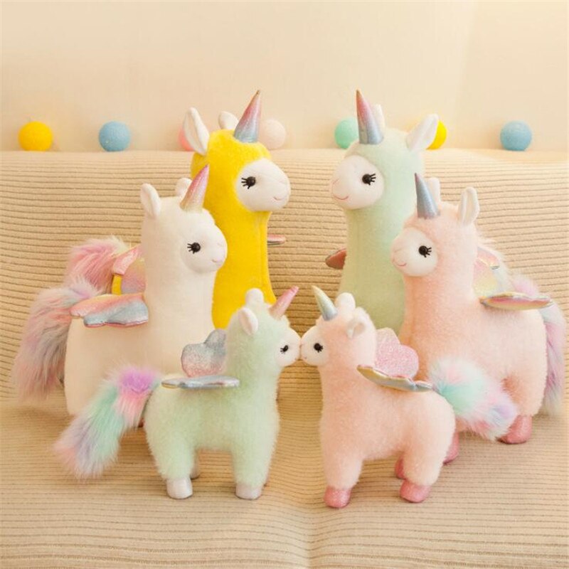 unicorn alpaca plush