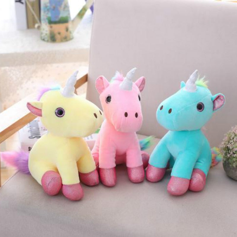 happy unicorn plush