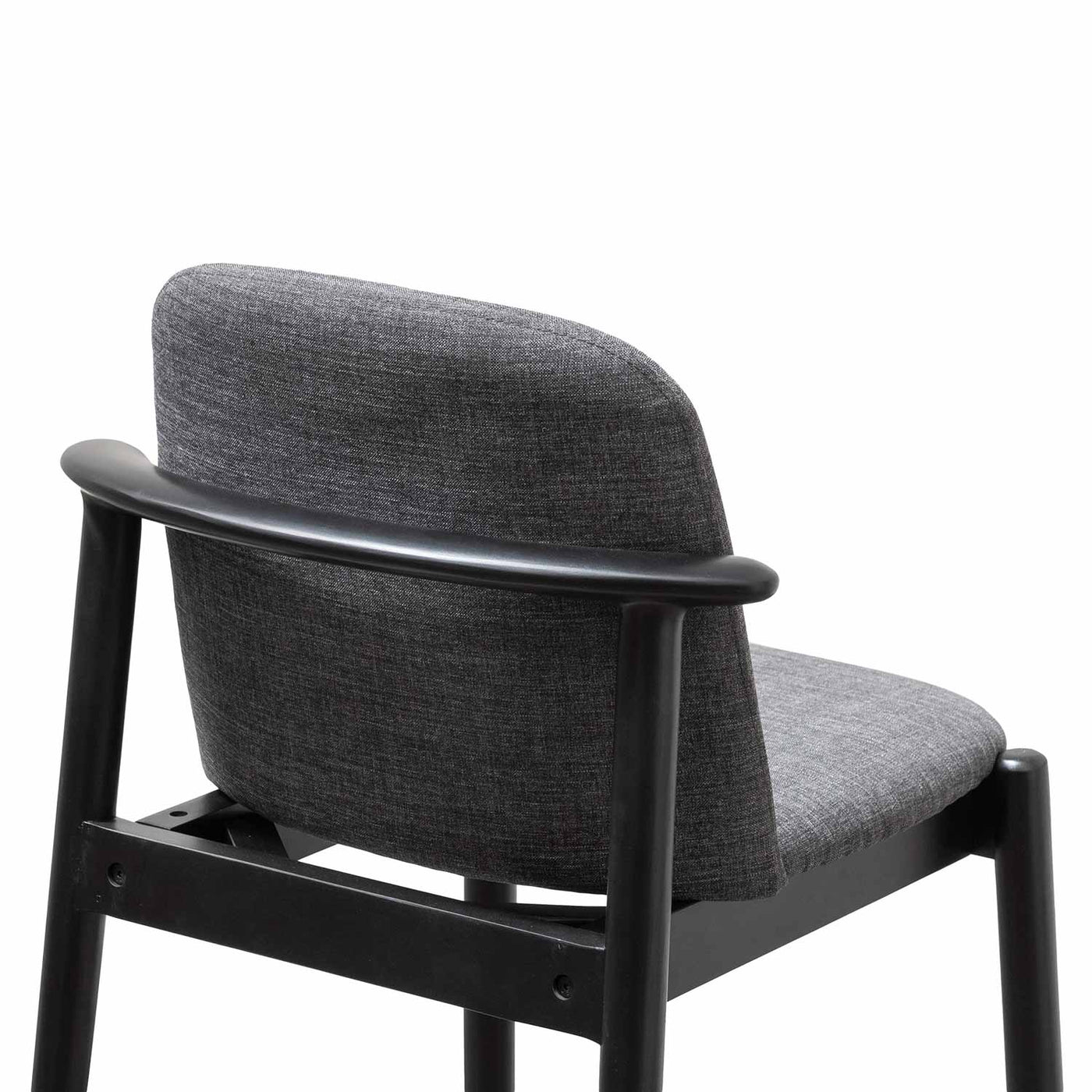 CBS6670-SD 65cm Fabric Bar Stool - Pepper Grey Seat and Black Frame