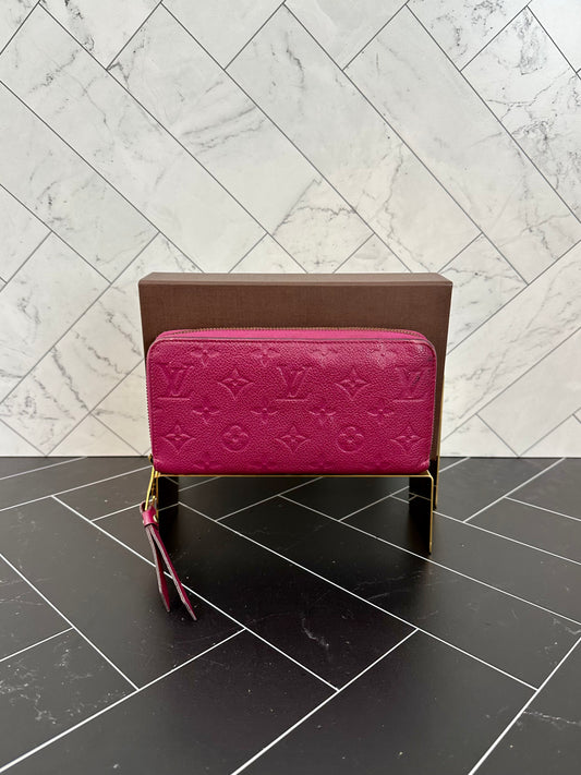 Louis Vuitton Fuchsia Empreinte Leather Zippy Organizer Wallet