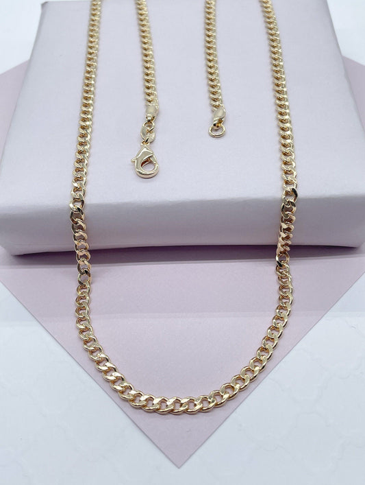 18K Gold Layered 4mm Beaded Necklace, Gold Ball Bead Chain Necklace, Wholesale