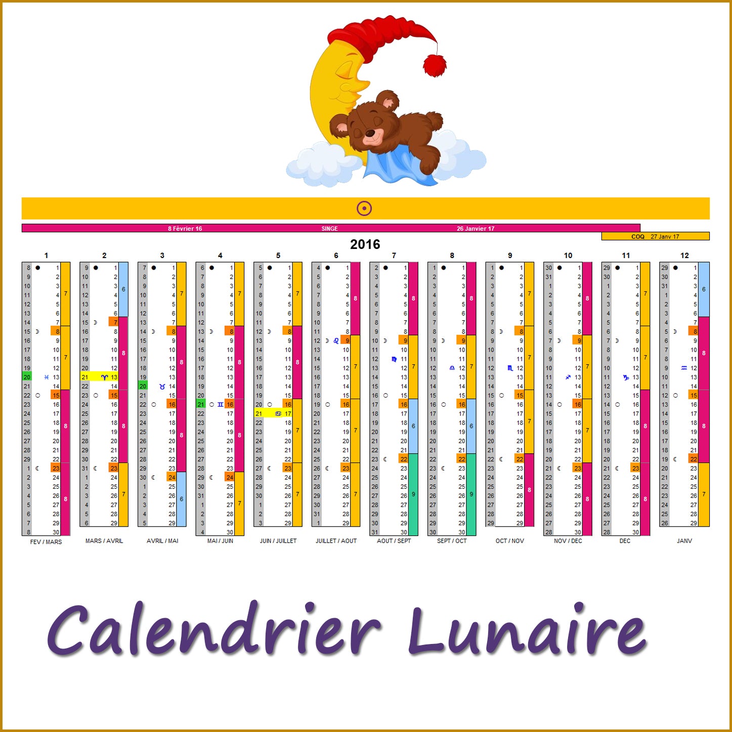 Calendrier Lunaire