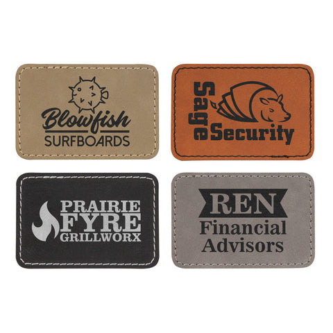 Round Patch w/Adhesive, 2-1/2, Laserable Leatherette