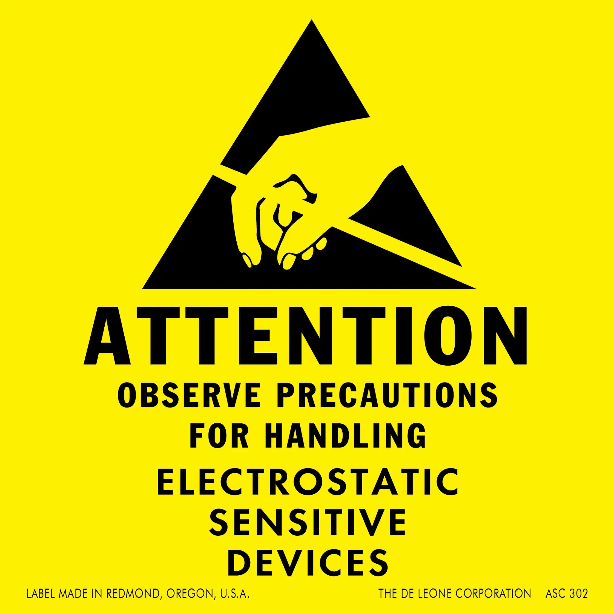Attention Observe Precautions Label, 2x2, 1000/Roll