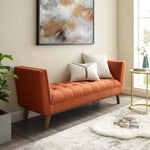 Haven Tufted Button Upholstered Fabric Accent Bench