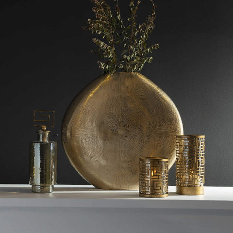 Gretchen Gold Oval Vase