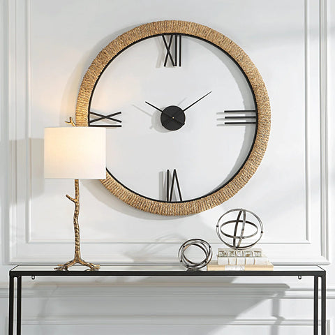 Monticeto Large Straw Wall Clock