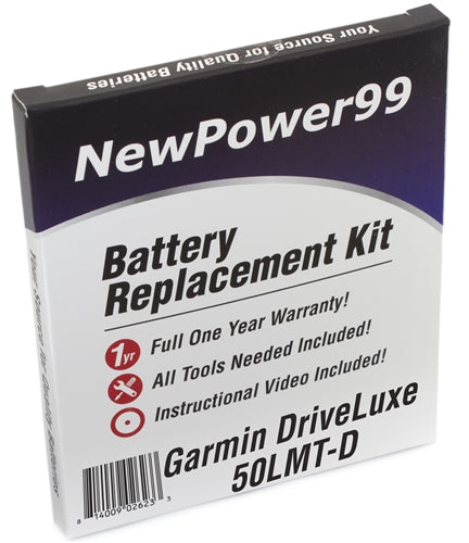 Garmin DriveLuxe Battery Replacement Kit with Tools, Video Instructions and Extended Life Battery |