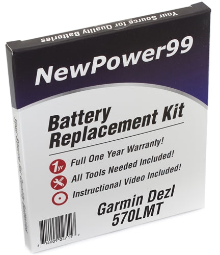 Garmin Dezl 570LMT Battery Replacement Kit with Tools, Video Instructions and Life Battery | NewPower99 USA