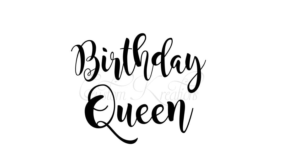 Birthday Queen SVG file