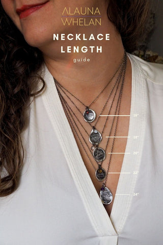 alauna whelan necklace length guide for silver element pendants