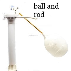 fill valve with rod and ball