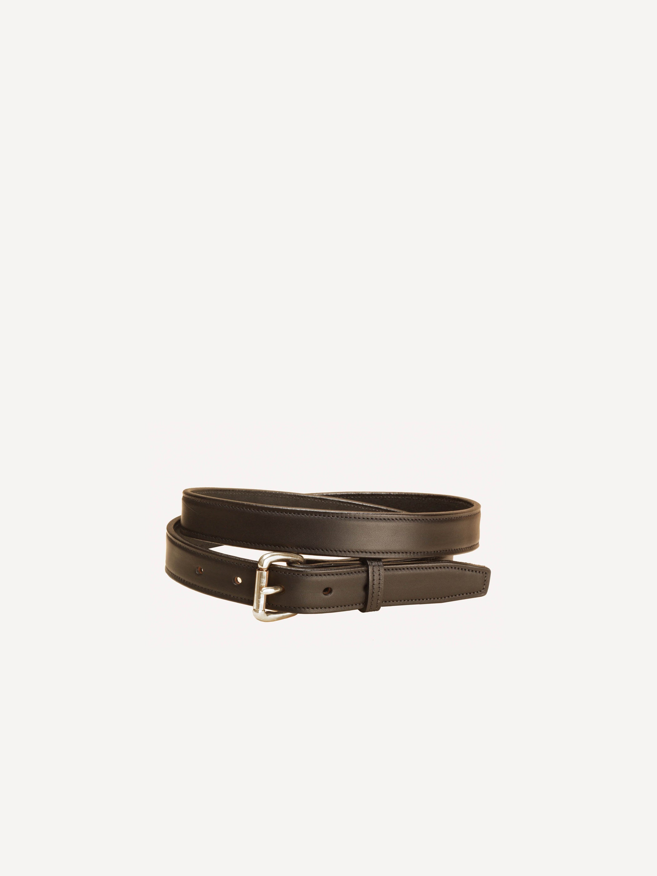 Alex Mill Tory Leather Stitched Belt In Black