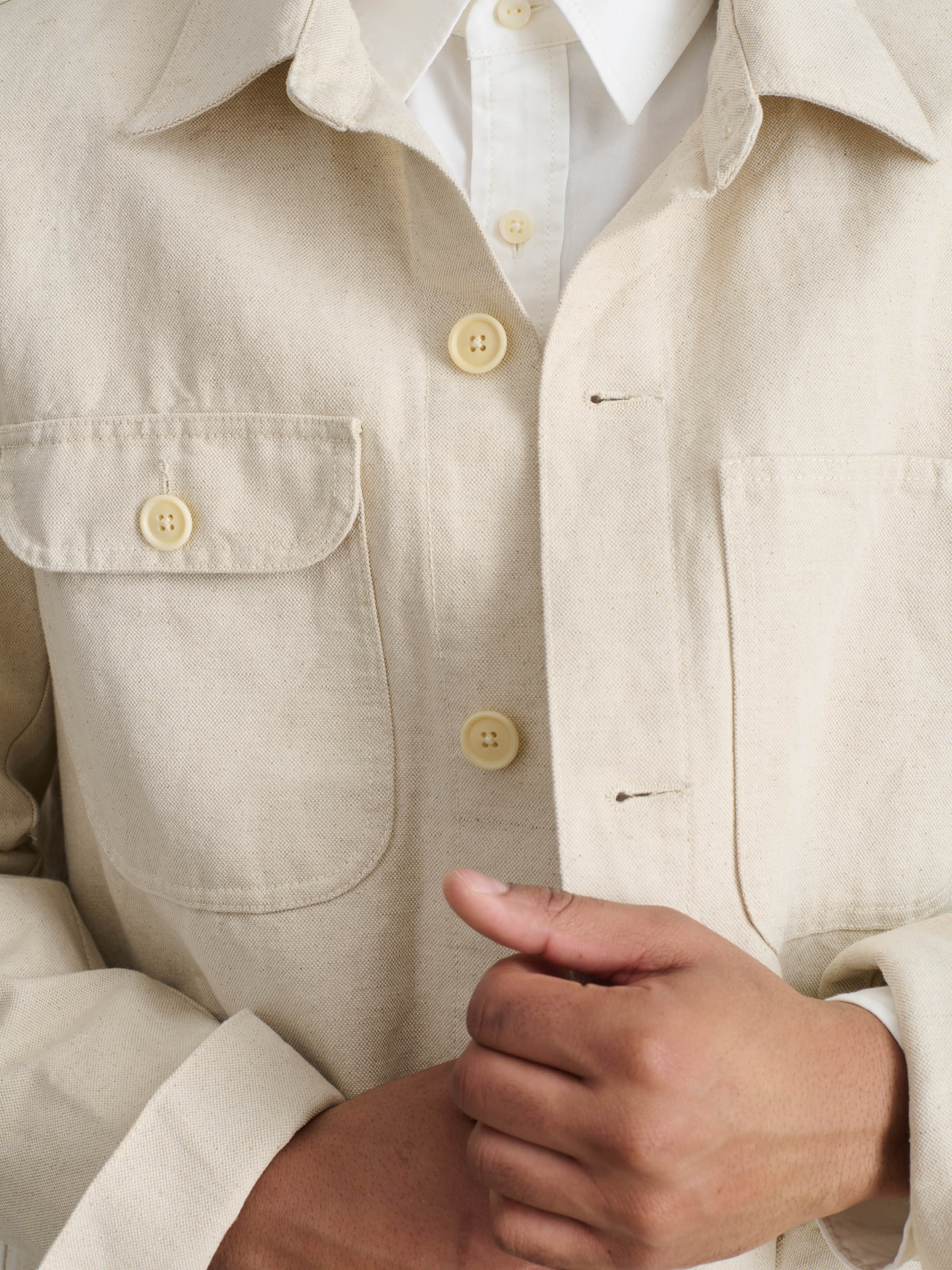 Shop Alex Mill Work Jacket In Linen Canvas In Natural