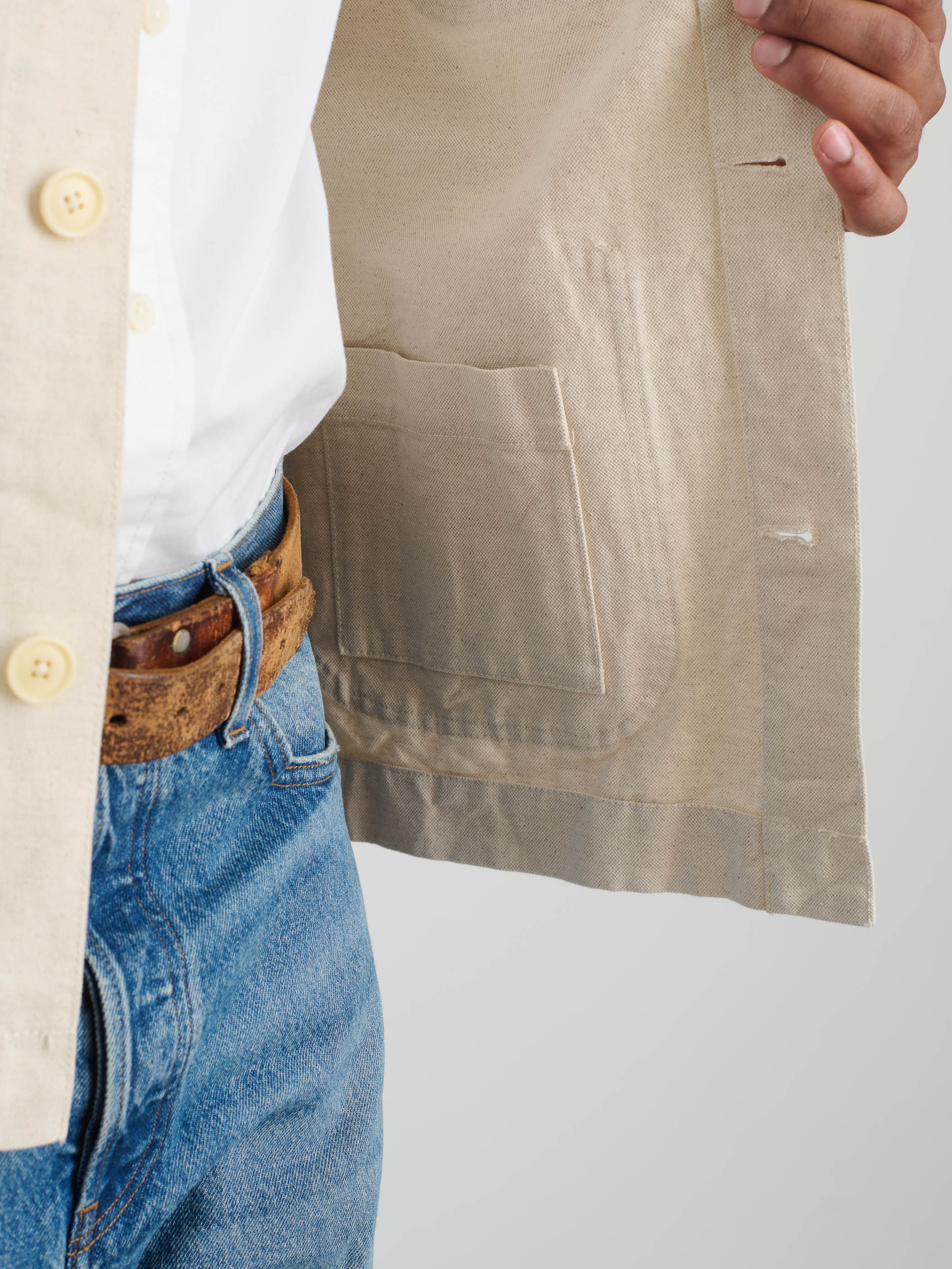 Shop Alex Mill Work Jacket In Linen Canvas In Natural