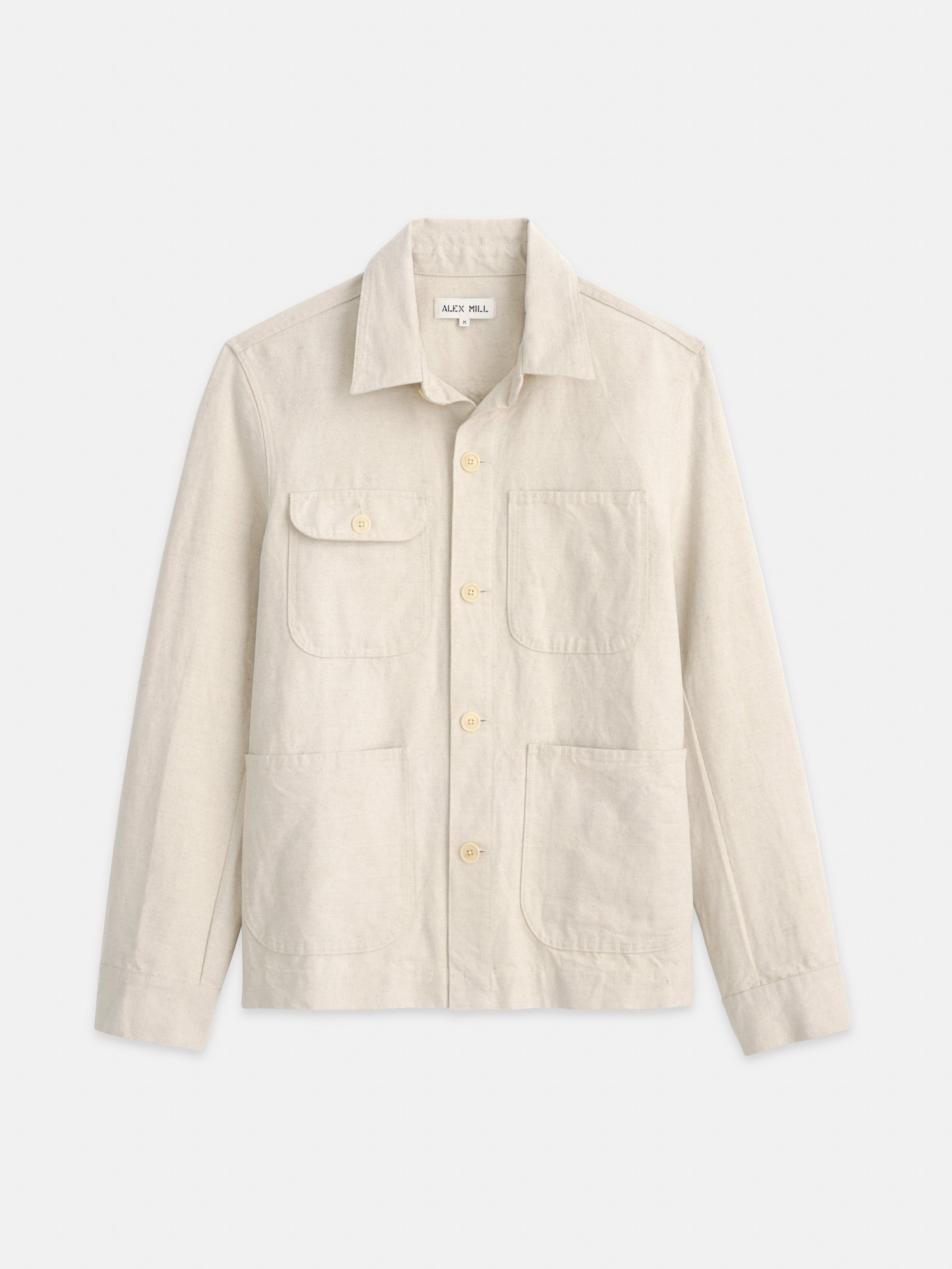 Shop Alex Mill Work Jacket In Linen Canvas In Natural