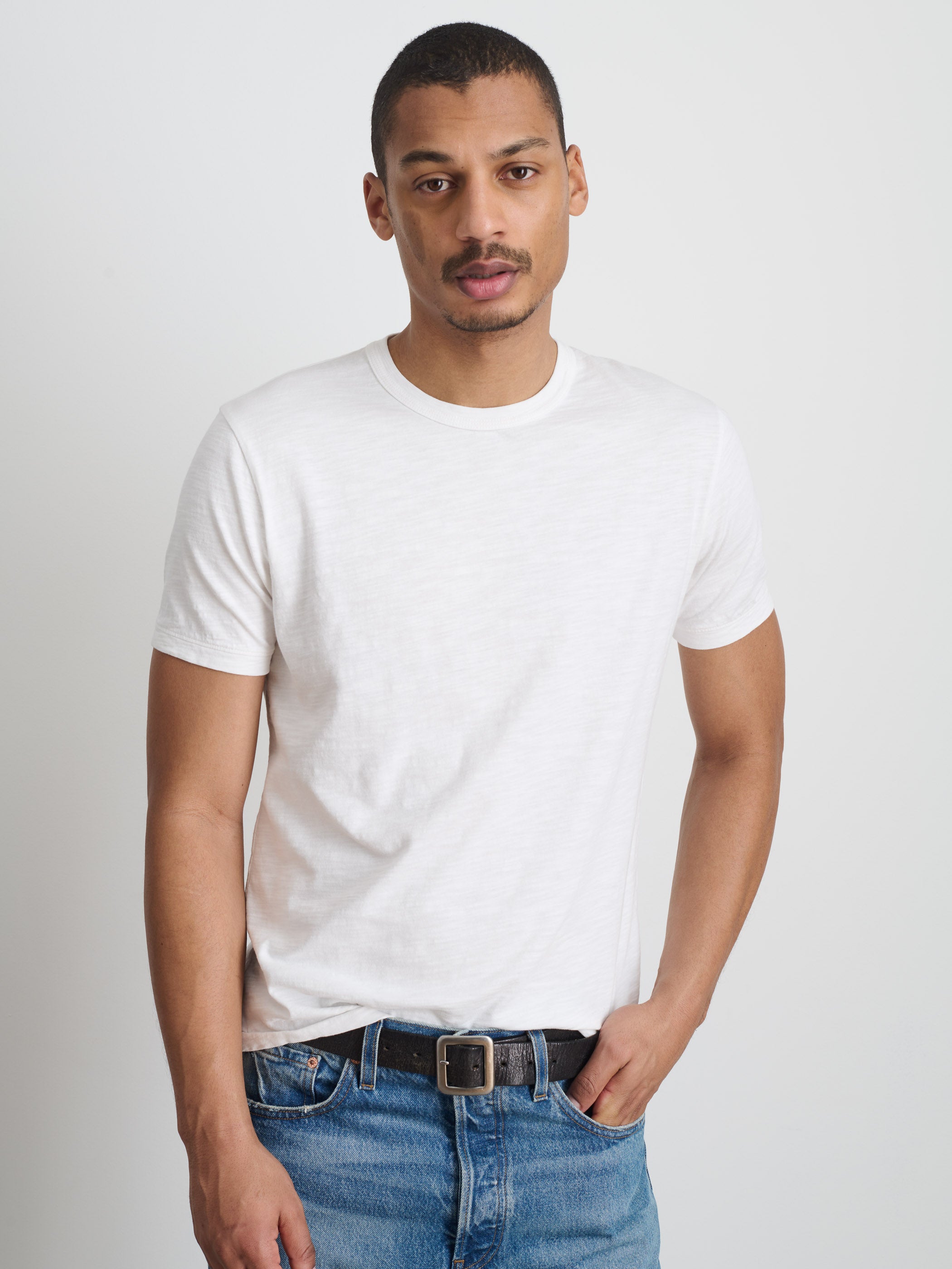 Shop Alex Mill Standard T-shirt In Slub Cotton In White